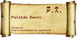 Palotás Kevin névjegykártya